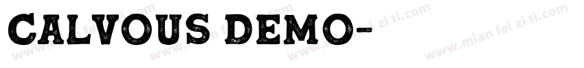 calvous demo字体转换